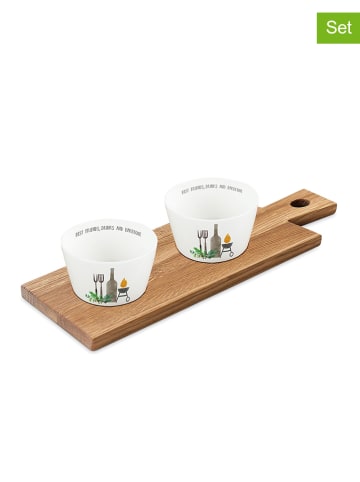 ppd 3-częściowy zestaw "Grill & Beer" w kolorze jasnobrązowo-białym