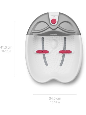 Medisana Wanienka-masażer 2w1 "FS 300" w kolorze biało-szarym do stóp