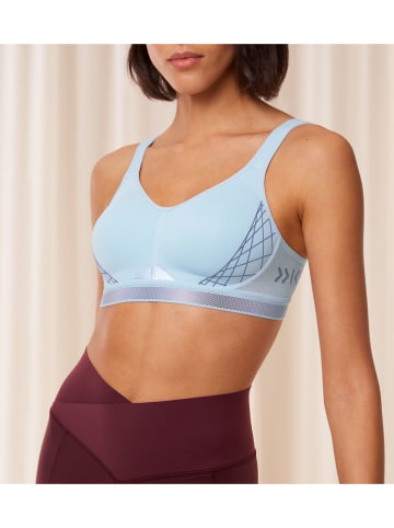 Triumph Biustonosz sportowy w kolorze błękitnym