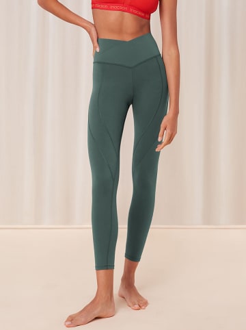 Triumph Legginsy sportowe "Cardio" w kolorze zielonym