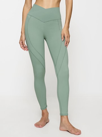 Triumph Legginsy sportowe w kolorze zielonym