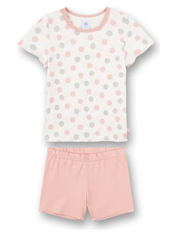 Sanetta Pyjama wit/lichtroze