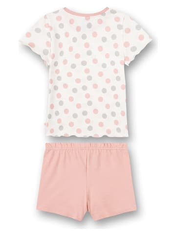 Sanetta Pyjama wit/lichtroze