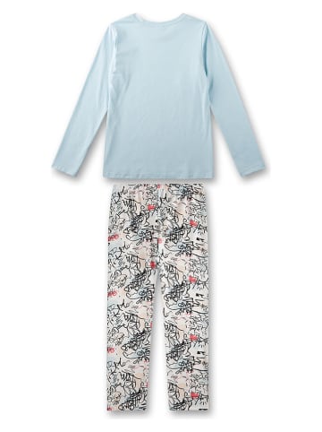 Sanetta Pyjama lichtblauw/crème