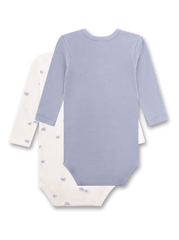Sanetta 2er-Set: Bodys in Hellblau/ Weiß