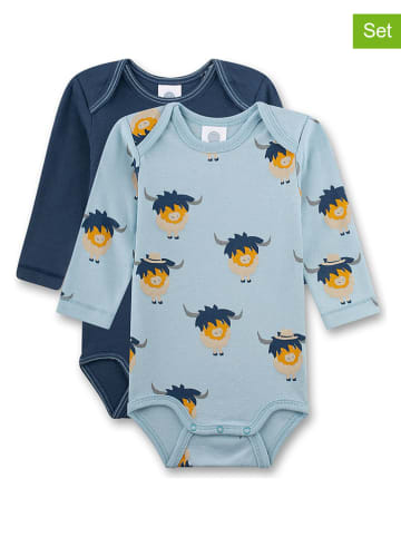 Sanetta 2er-Set: Bodys in Hellblau/ Dunkelblau