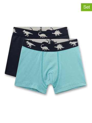 Sanetta 2-delige set: boxershorts zwart/lichtblauw