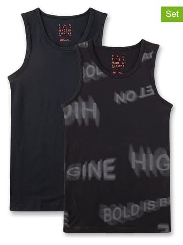 Sanetta 2-delige set: hemdjes zwart