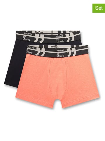 Sanetta 2-delige set: boxershorts zwart/oranje