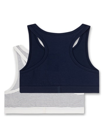 Sanetta 2er-Set: Bustiers in Creme/ Dunkelblau