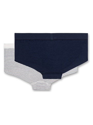 Sanetta 2-delige set: hipsters wit/donkerblauw