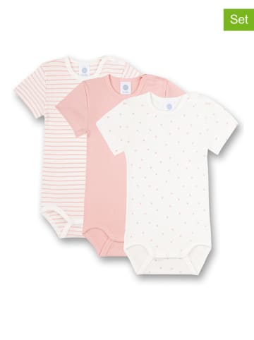 Sanetta 3er-Set: Bodys in Rosa/ Weiß