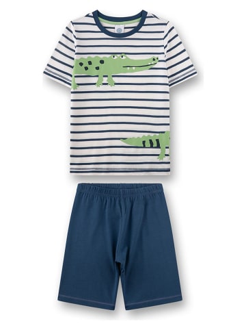 Sanetta Pyjama in Dunkelblau/ Creme