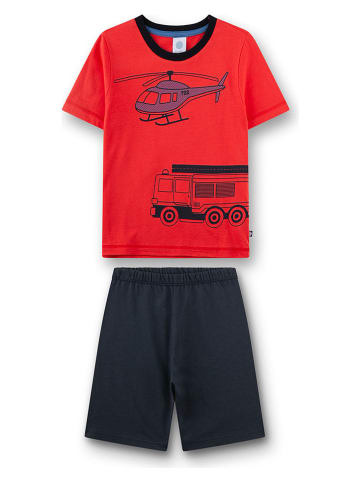 Sanetta Pyjama in Rot/ Schwarz