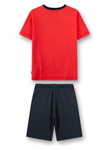 Sanetta Pyjama in Rot/ Schwarz