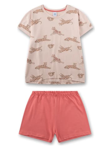 Sanetta Pyjama in Beige/ Rot
