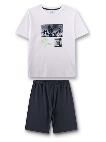 Sanetta Pyjama wit/zwart