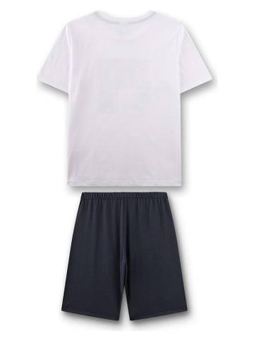 Sanetta Pyjama in Weiß/ Schwarz