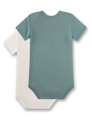 Sanetta 2er-Set: Bodys in Creme/ Grün
