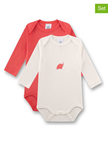 Sanetta 2er-Set: Bodys in Creme/ Rot