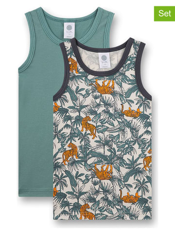 Sanetta 2er-Set: Hemdchen in Türkis/ Beige