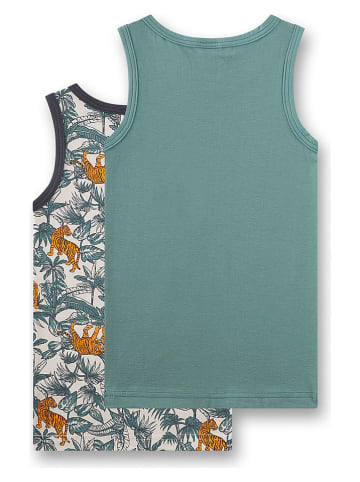 Sanetta 2er-Set: Hemdchen in Türkis/ Beige