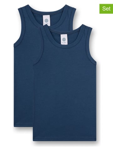 Sanetta 2-delige set: hemdjes donkerblauw