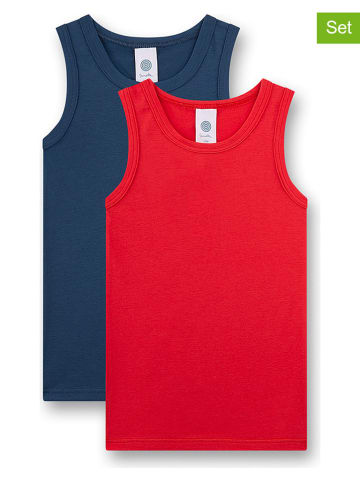 Sanetta 2er-Set: Hemdchen in Rot/ Dunkelblau