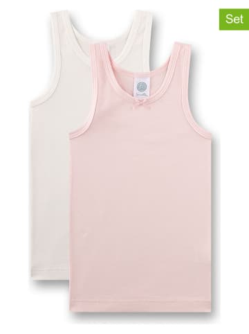 Sanetta 2-delige set: hemdjes lichtroze/crème