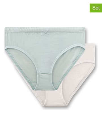 Sanetta 2-delige set: slips turquoise/crème