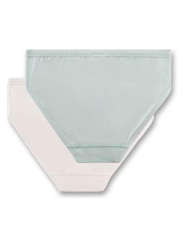Sanetta 2er-Set: Slips in Türkis/ Creme