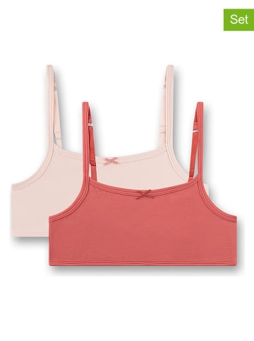 Sanetta 2er-Set: Bustiers in Rot/ Rosa