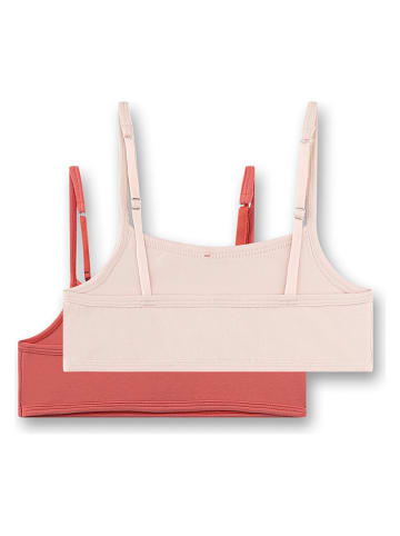 Sanetta 2-delige set: bustiers rood/lichtroze