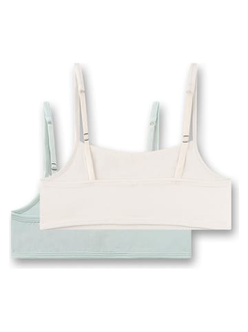 Sanetta 2-delige set: Bustier turquoise/crème