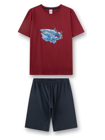 Sanetta Pyjama rood/donkerblauw