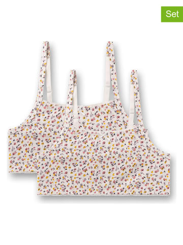 Sanetta 2-delige set: bustiers wit/meerkleurig