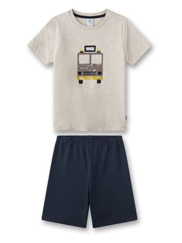 Sanetta Pyjama in Beige/ Dunkelblau