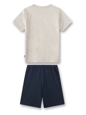 Sanetta Pyjama beige/donkerblauw