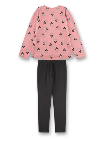 Sanetta Pyjama in Rosa/ Anthrazit