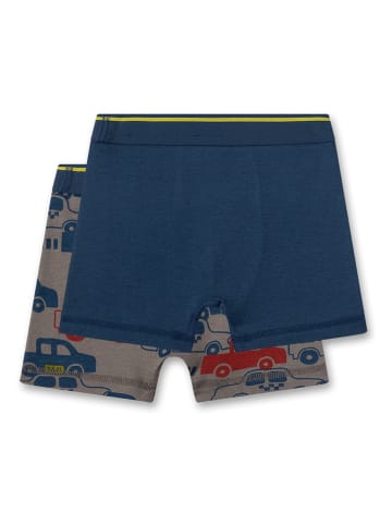 Sanetta 2-delige set: boxershorts donkerblauw/grijs
