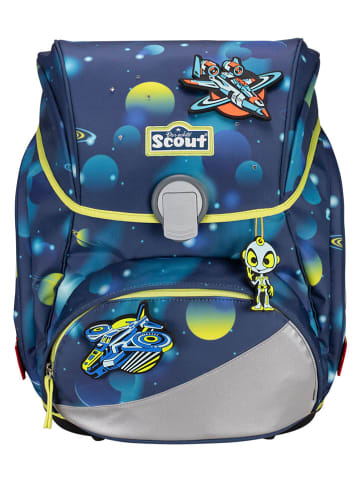 Scout 5tlg. Schulranzen-Set "Alpha Set LED" in Dunkelblau - (B)30 x (H)40 x (T)25 cm