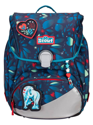 Scout 5tlg. Schulranzen-Set "Alpha Set LED" in Dunkelblau - (B)29 x (H)40 x (T)24 cm