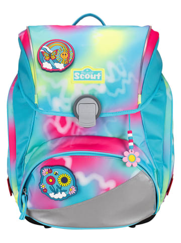 Scout 5-częściowy zestaw szkolny "Alpha Set Safety Light" w kolorze turkusowym - 29 x 40 x 24 cm