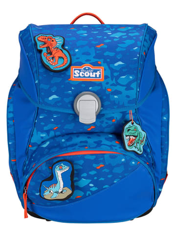 Scout 5-częściowy zestaw szkolny "Alpha Set Superflash" w kolorze niebieskim - 29 x 40 x 24 cm