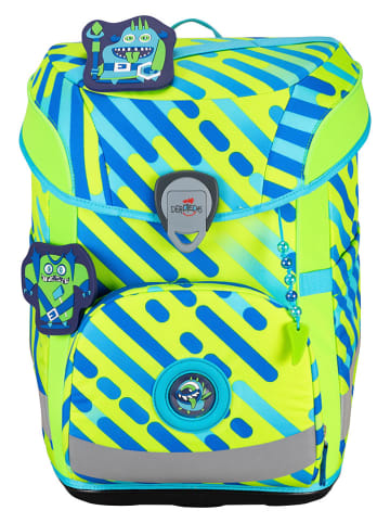 DerDieDas 6-częściowy zestaw szkolny "ErgoFlex Easy NEON Set" - 28 x 39 x 24 cm