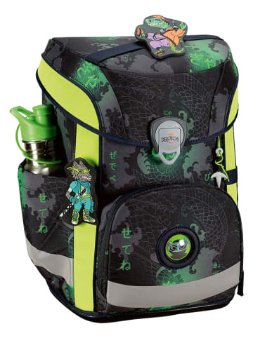 DerDieDas 6tlg. Schulranzen-Set "ErgoFlex Easy Set" in Schwarz - (B)28 x (H)39 x (T)24 cm