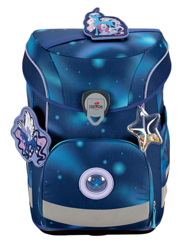 DerDieDas 6tlg. Schulranzen-Set "ErgoFlex Easy Set" in Dunkelblau - (B)28 x (H)39 x (T)24 cm