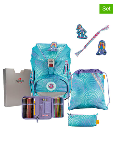 DerDieDas 5tlg. Schulranzen-Set "ErgoFlex - Activ" in Hellblau