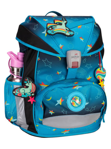 DerDieDas 6tlg. Schulranzen-Set "ErgoFlex LED Set" in Blau - (B)28 x (H)38 x (T)25 cm