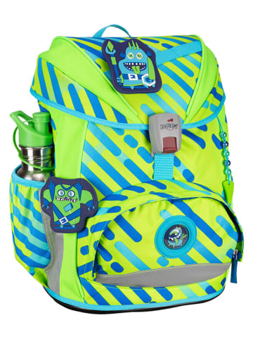 DerDieDas 6tlg. Schulranzen-Set "ErgoFlex NEON Set" in Grün - (B)28 x (H)38 x (T)25 cm